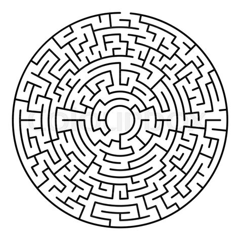 Maze labyrinth. Circular game isolated ... | Stock vector | Colourbox