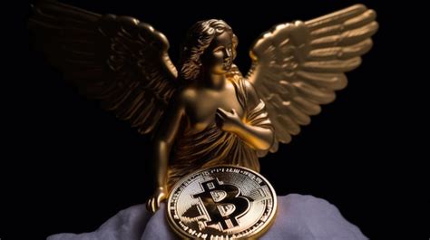 Premium AI Image | A gold angel statue with a coin on it