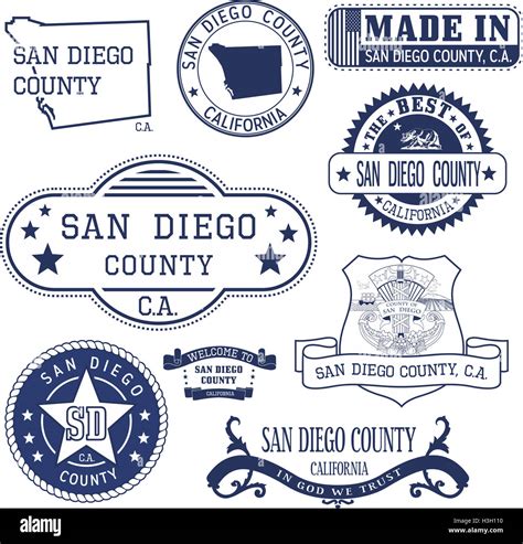 San diego county map hi-res stock photography and images - Alamy