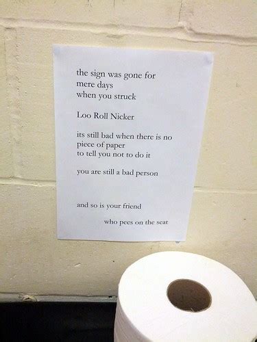 Free verse poem about loo roll theft, toilet, the office, … | Flickr