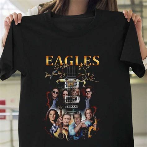 Eagles Band Rock Guitar Signatures Unisex T Shirt - Best of Pop Culture ...