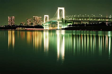 Night View Of Rainbow Bridge Photograph by Beta Photography - Fine Art America