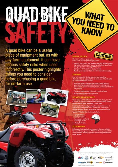 New quad bike poster establishes a safe operation benchmark – SafetyAtWorkBlog