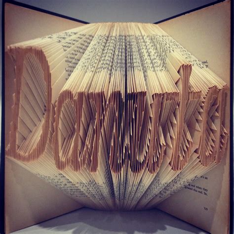 Handmade folded 3D book art for Danuta. | Book art, Book folding, Art design