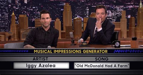 Watch Jimmy Fallon & Adam Levine Play Wheel Of Musical Impressions - Stereogum