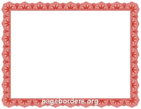 Red Certificate Border: Clip Art, Page Border, and Vector Graphics