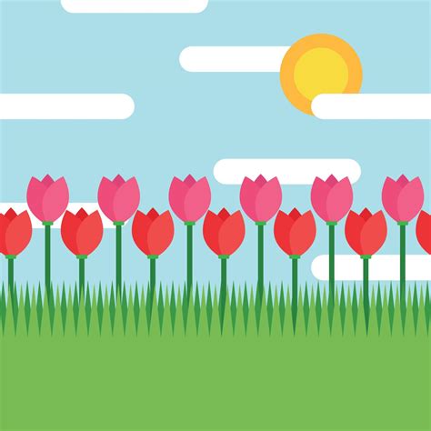 Background of a Tulip Field 11674812 Vector Art at Vecteezy