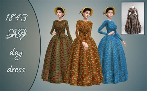 Vintage Simstress • 1843 AF day dress EDIT: It turned out the dress ...