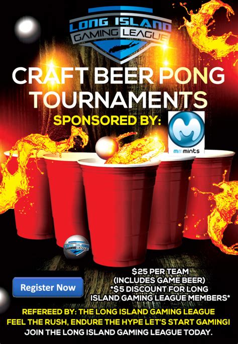 Beer Pong Tournament Pre-Registartion - Long Island