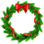 Decorative Christmas Wreath Clip Art | Gallery Yopriceville - High-Quality Free Images and ...