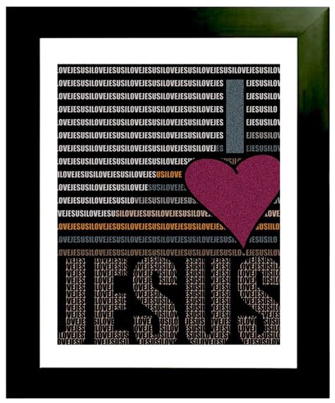 I Love Jesus Christian Wall Art - Etsy