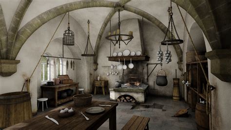 ArtStation - Medieval kitchen, Zdenek Elefant | Medieval decor, Castle ...