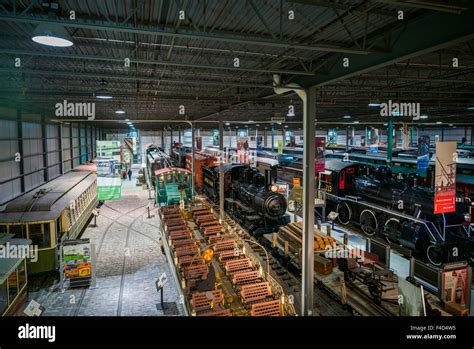 Canada, Montreal, Canadian Railway Museum, Exporail, elevated view Stock Photo - Alamy