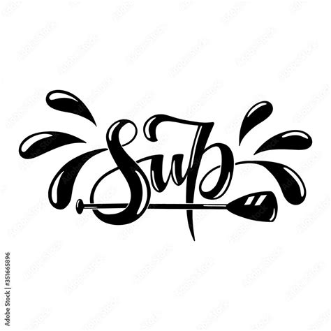 Lettering logo vector for sup surf Stock Vector | Adobe Stock