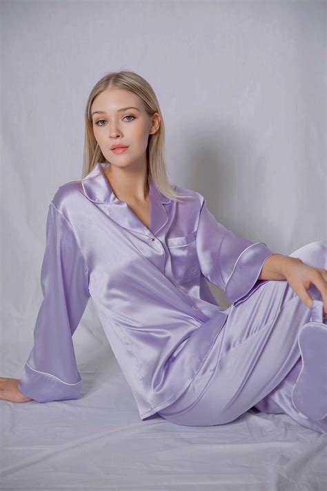 Luxury Violet Silk Pajama Set (Initials Available) – MoriJasmine