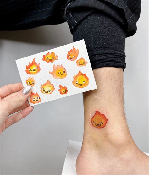 Calcifer from Howl's Moving Castle tattoo / Кальцифер тату аніме in ...