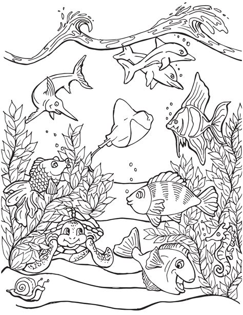 Sea Life – Mermaid Coloring Pages