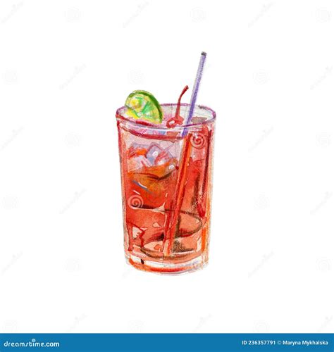 Cocktail Shirley Temple Stock Illustration | CartoonDealer.com #236357791