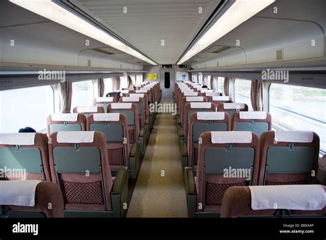 Japan. Interior of normal class carriage on the shinkansen, Bullet ...