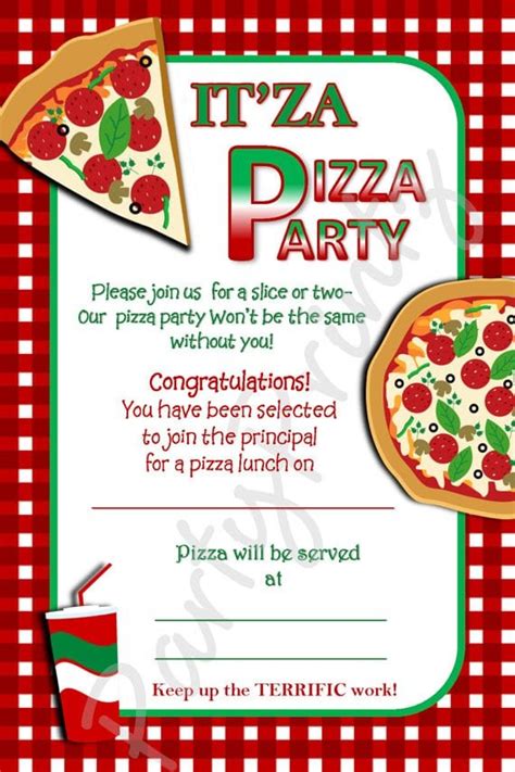 Free Printable Editable Free Printable Pizza Party Invitations - Printable Word Searches