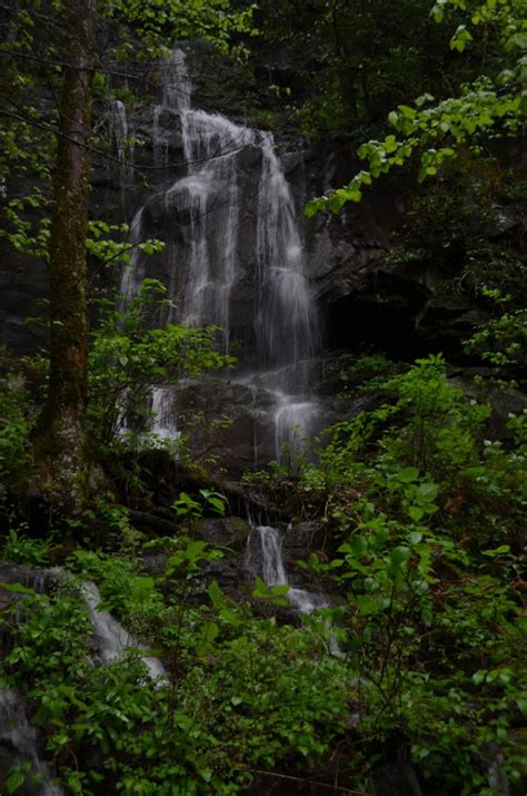 Waterfall on the Roaring Fork Motor Nature Trail, Tennessee | The Waterfall Record