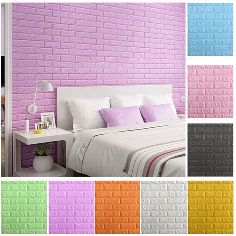 3D Wallpapers Stickers Wall Stickers For Kids Living Room Bedrooms Self Adhesive Wallpaper Wall ...