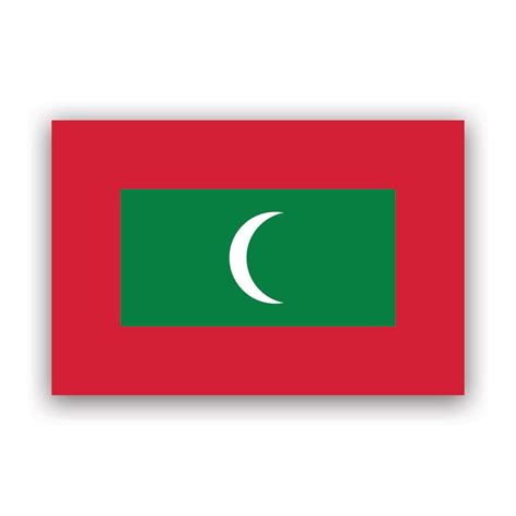 Maldivian Flag Sticker Decal - Self Adhesive Vinyl - Weatherproof ...