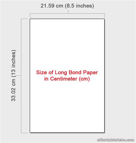 What Is The Size Of Long Bond Paper: Unraveling the Dimensions