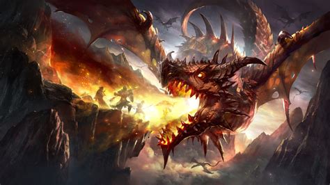 Fantasy Dragon Is Breathing Fire HD Dreamy Wallpapers | HD Wallpapers ...