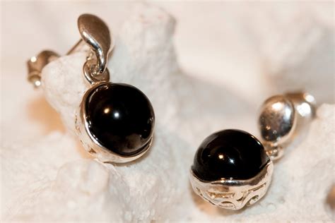 Whitby Jet Earrings. Sterling Silver Earrings, British jewellery ...