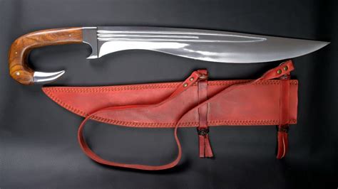 15 inches Blade kopis sword, Hand Forged Bushcraft sword, 5160 leaf spring of truck, Full tang ...