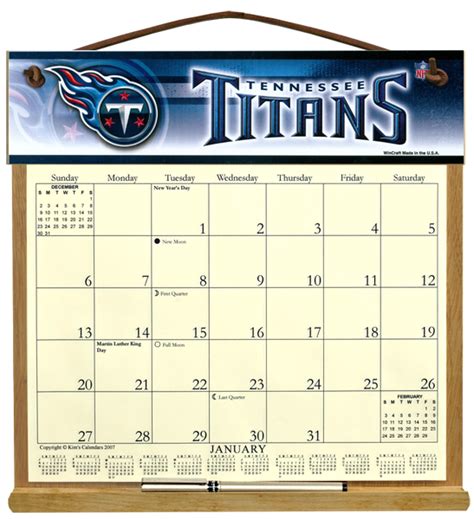Tennessee Titans 2024 Calendar - Sandi Madella