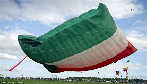 All eyes to the skies: Hundreds of elaborate designed kites fly high ...