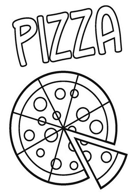 Free Coloring Pages Of Pizza