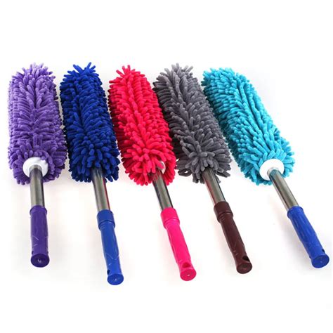 Creative Stretch Extend Microfiber Dust Shan Adjustable Feather Duster Household Dusting Brush ...