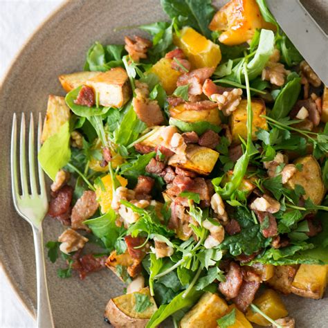 Kumara, bacon, walnut and orange salad - Nadia Lim