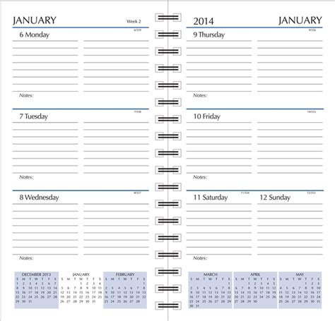 Day Planner Refills, 2021 Weekly Planner Refills