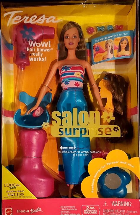 BARBIE, Salon Surprise Playset with Teresa Friend of Barbie, a 2001 Mattel, #54649, NRFB