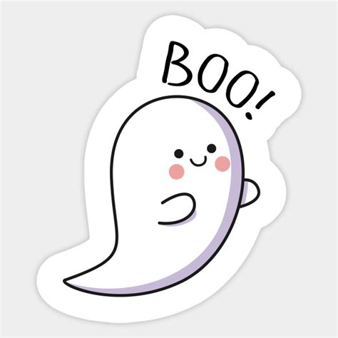 cute ghost - Flying Cute Ghost - Sticker | TeePublic