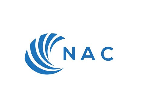 NAC letter logo design on white background. NAC creative circle letter logo concept. NAC letter ...