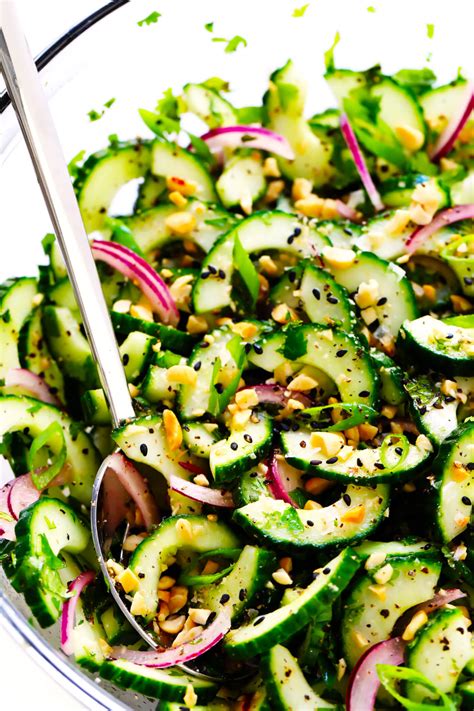 Thai Cucumber Salad Recipe | Gimme Some Oven | Recipe | Cucumber ...