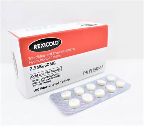 Triprolidine 60mg & Pseudoephedrine 2.5 mg Tablets Suppliers