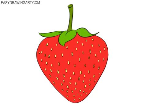 How to Draw a Strawberry - Easy Drawing Art