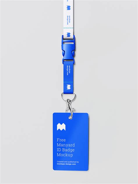 Free lanyard ID badge mockup - Mockups Design