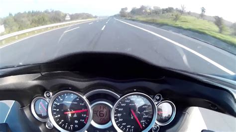 Hayabusa top speed 300+ km/h rev limiter @11k on 6th gear - YouTube