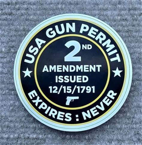 USA Gun Permit - Prescott Sticker Co