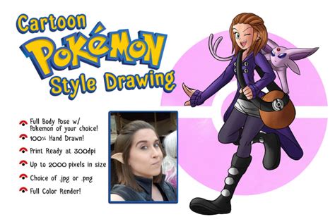 Draw you as a pokemon trainer with your team by Chambonr | Fiverr