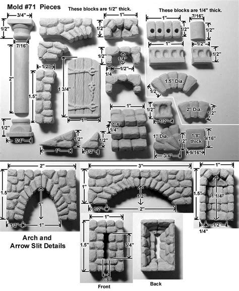 D&D Terrain 28mm Hirst Arts precast set from Fieldstone Accessories Mold #71 - Cast in resin ...