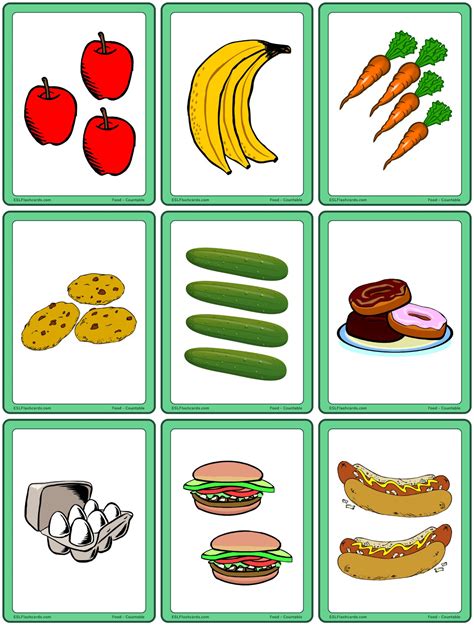 Countable Food – ESL Flashcards