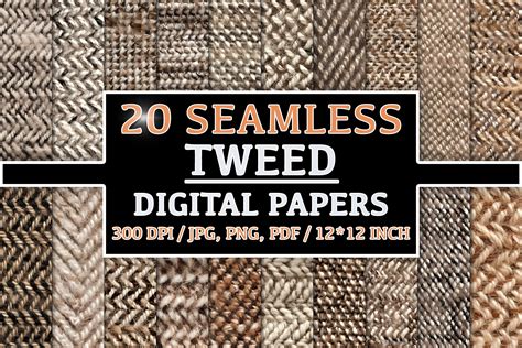 20 Seamless Tweed Patterns Graphic by NordicDesign · Creative Fabrica